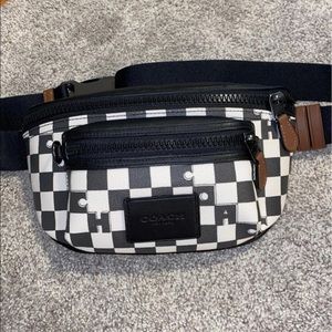 Coach belt bag checkered